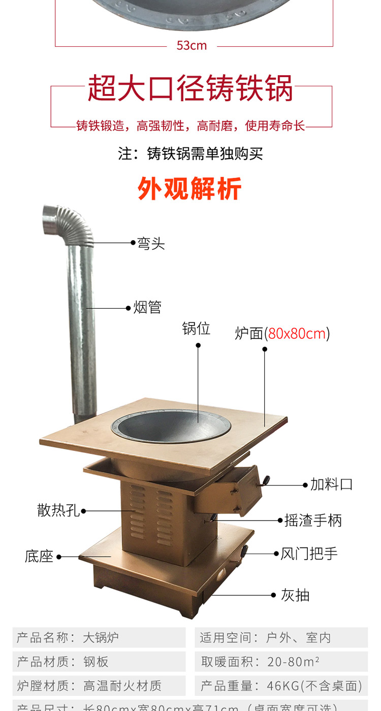 農(nóng)家樂柴火雞爐灶-家用大鍋柴火爐【爐具】- 焱森爐業(yè)