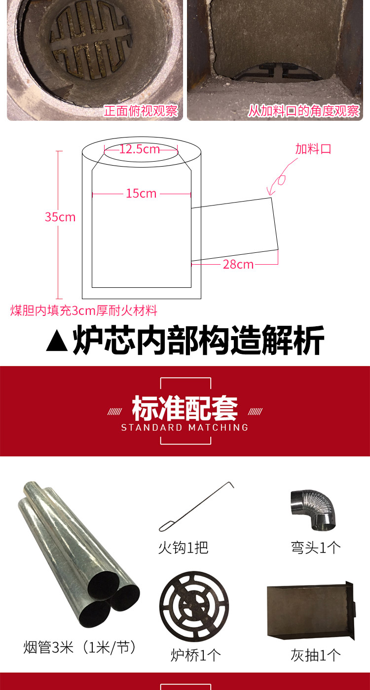 多功能柴煤兩用柴火爐-0.7米正方形中號(hào)生物質(zhì)爐【爐具】-焱森爐業(yè)